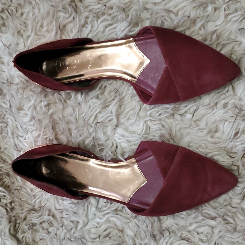 Ted Baker 8 Flats Maroon